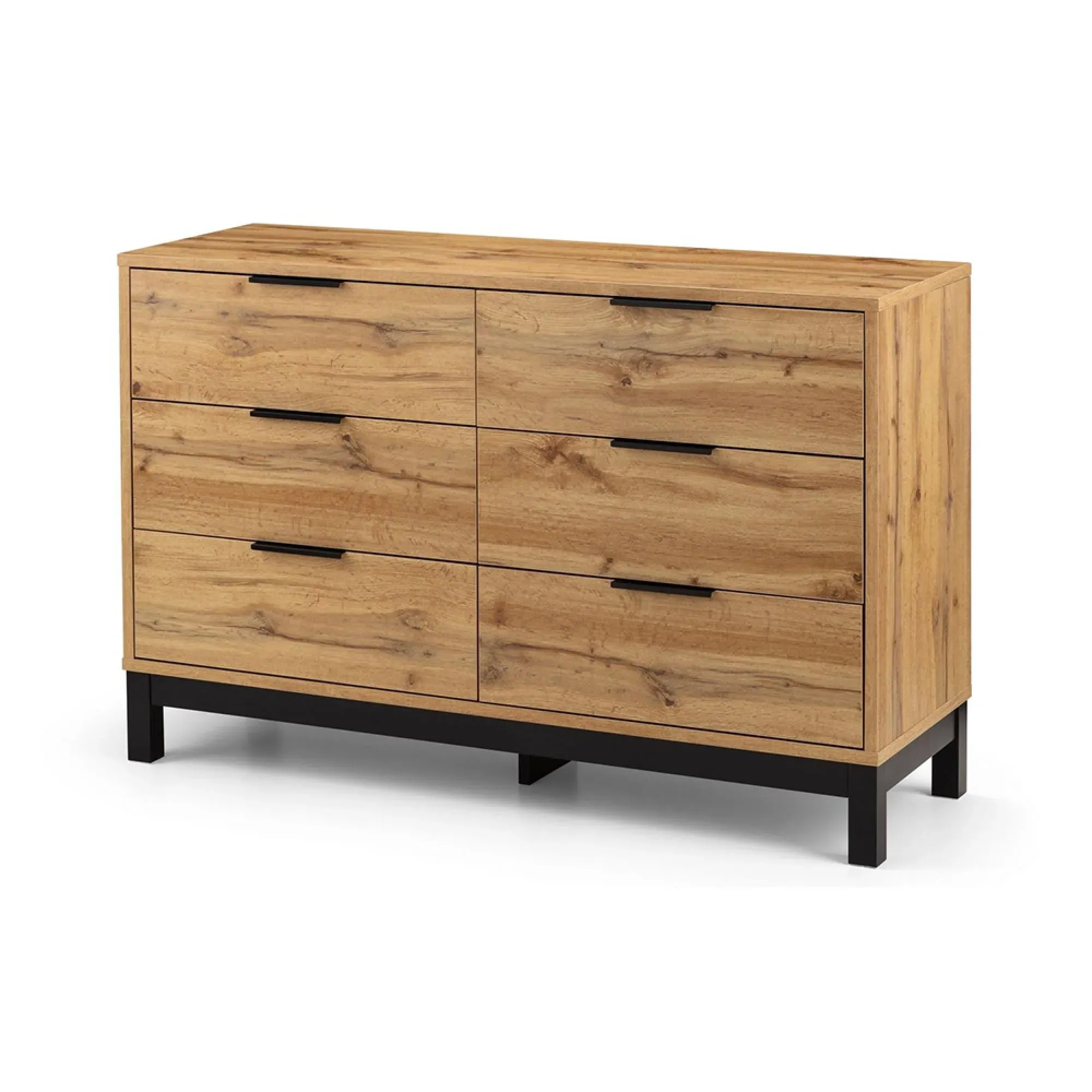 Bali 6 Drawer Wide Chest - Oak