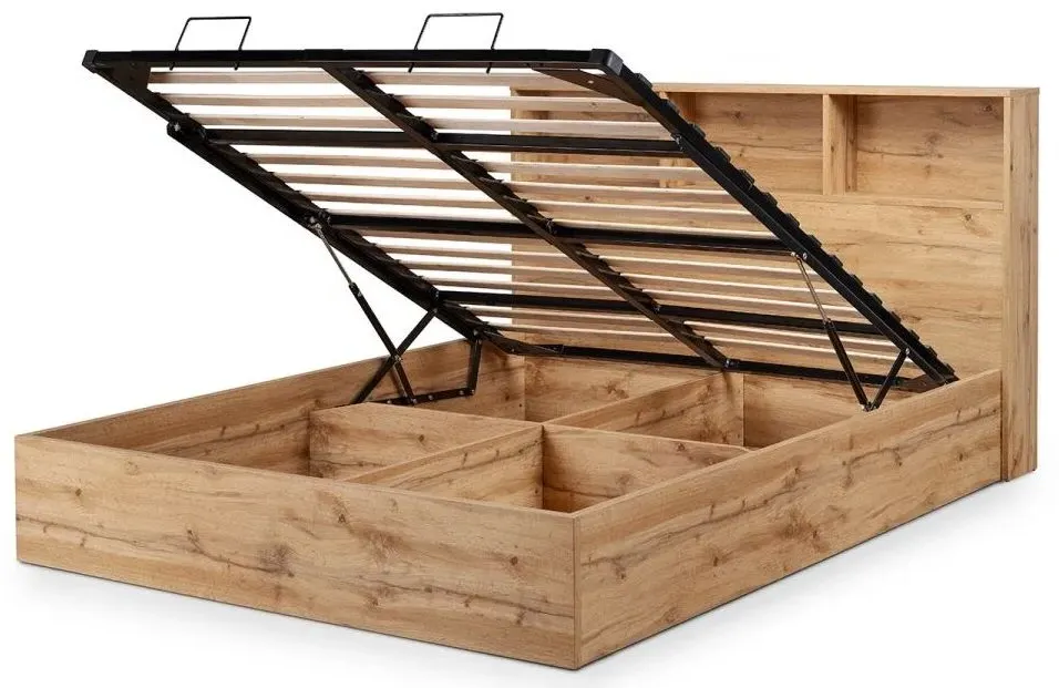 Bali Ottoman Storage Bed - Light Oak