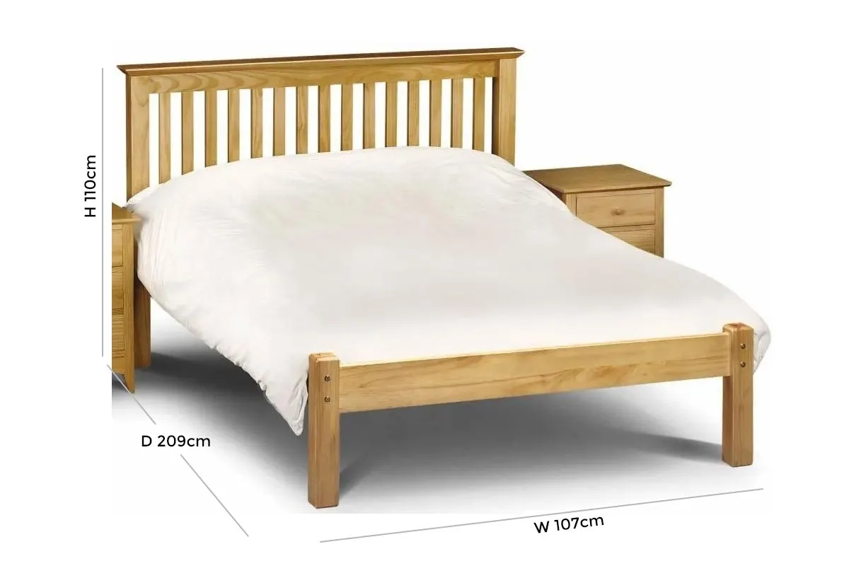 Barcelona Slatted Bed Frame - Pine