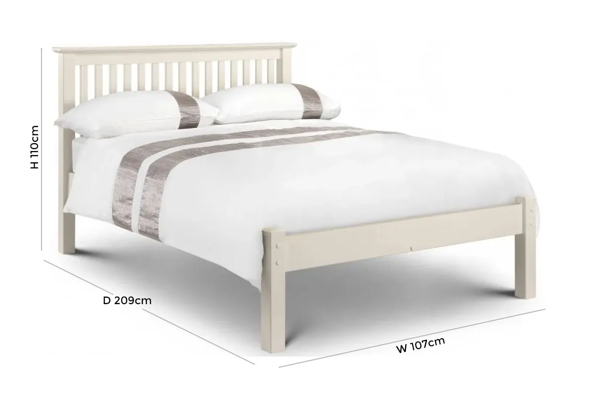 Barcelona Slatted Bed Frame - White