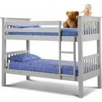 Barcelona Slatted Bunk Bed - Grey, Pine