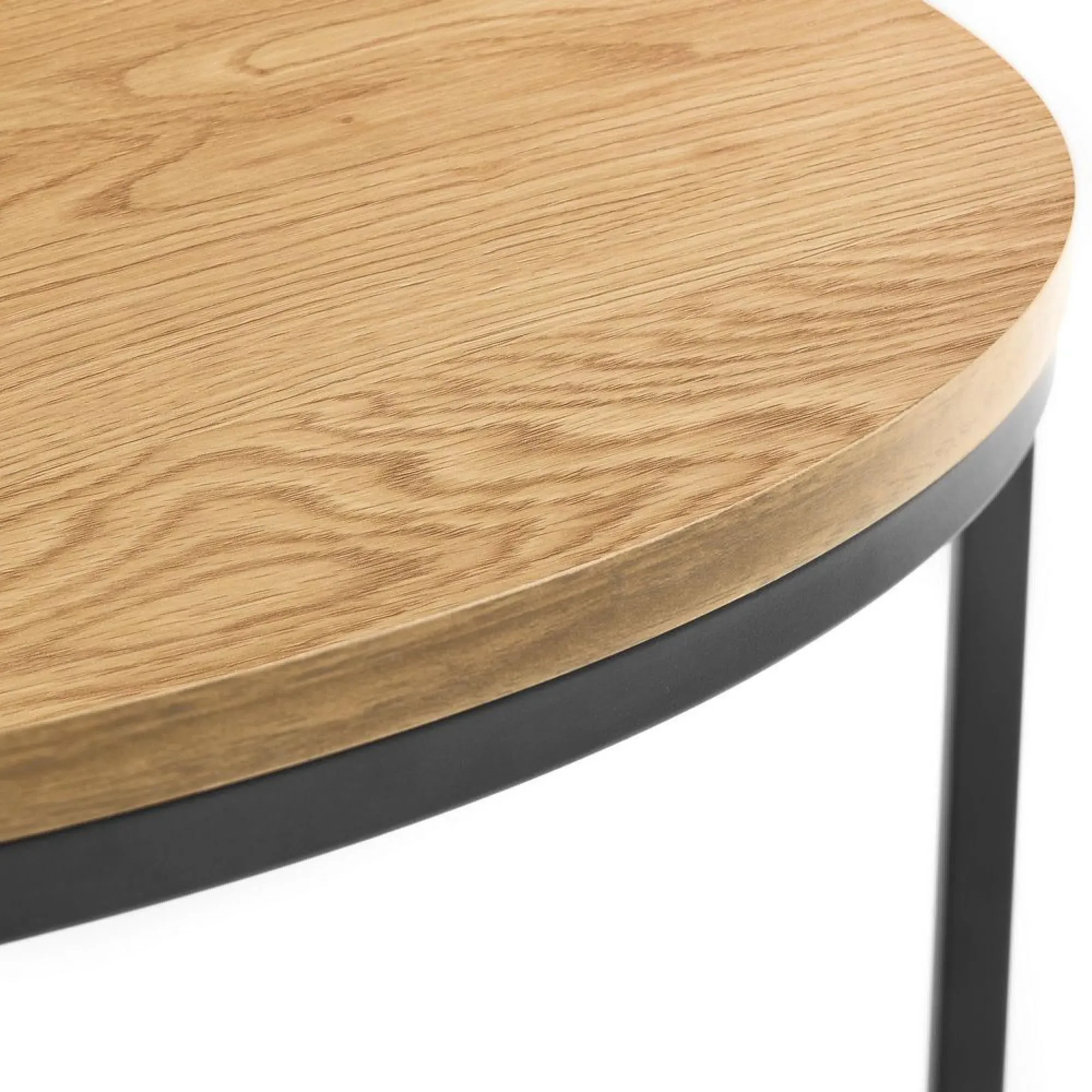 Bellini Round Nest of 2 Coffee Tables - Oak