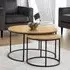 Bellini Round Nest of 2 Coffee Tables - Oak