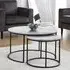 Bellini Round Nest of Tables - White, Marble Effect