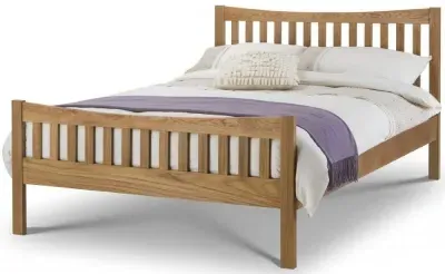 Bergamo Slatted Bed Frame - Oak