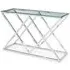 Biarritz 120cm Console Table - Chrome, Glass