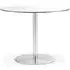 Blanco 2 Seater Round Dining Table - Glass, Chrome