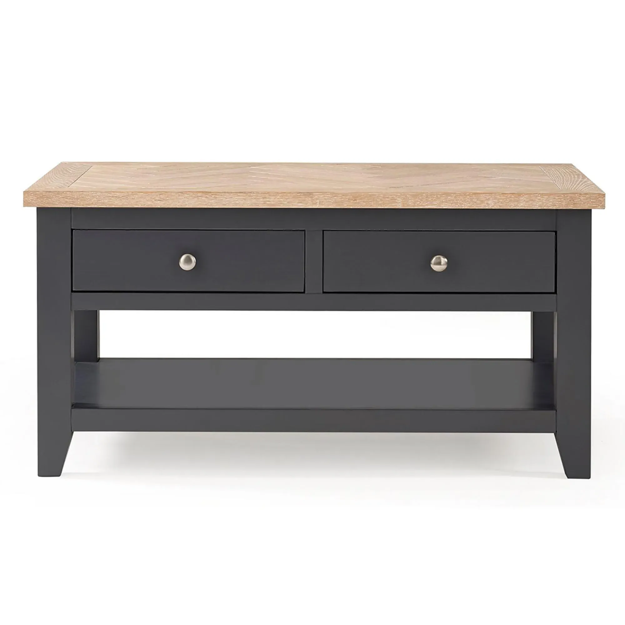 Bordeaux 2 Drawer Coffee Table - Dark Grey