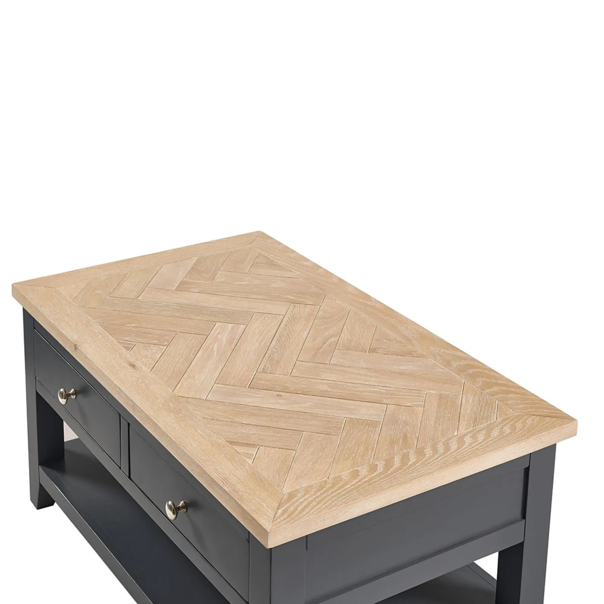 Bordeaux 2 Drawer Coffee Table - Dark Grey