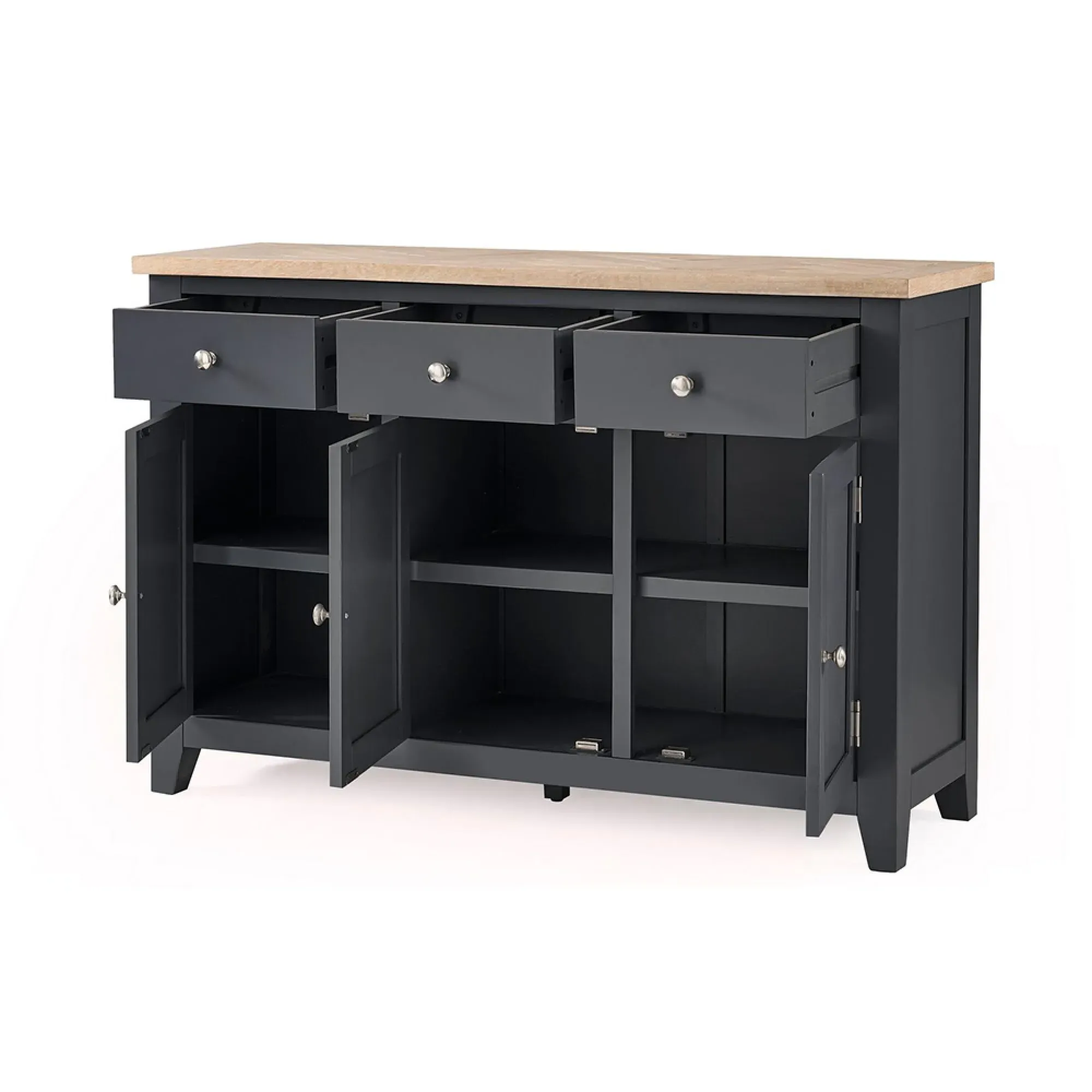 Bordeaux 3 Door Sideboard - Dark Grey