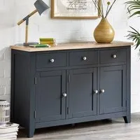 Bordeaux 3 Door Sideboard - Dark Grey