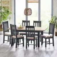 Bordeaux 6-8 Seater Butterfly Extending Dining Table - Dark Grey