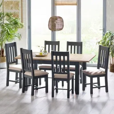 Bordeaux 6-8 Seater Butterfly Extending Dining Table - Dark Grey image