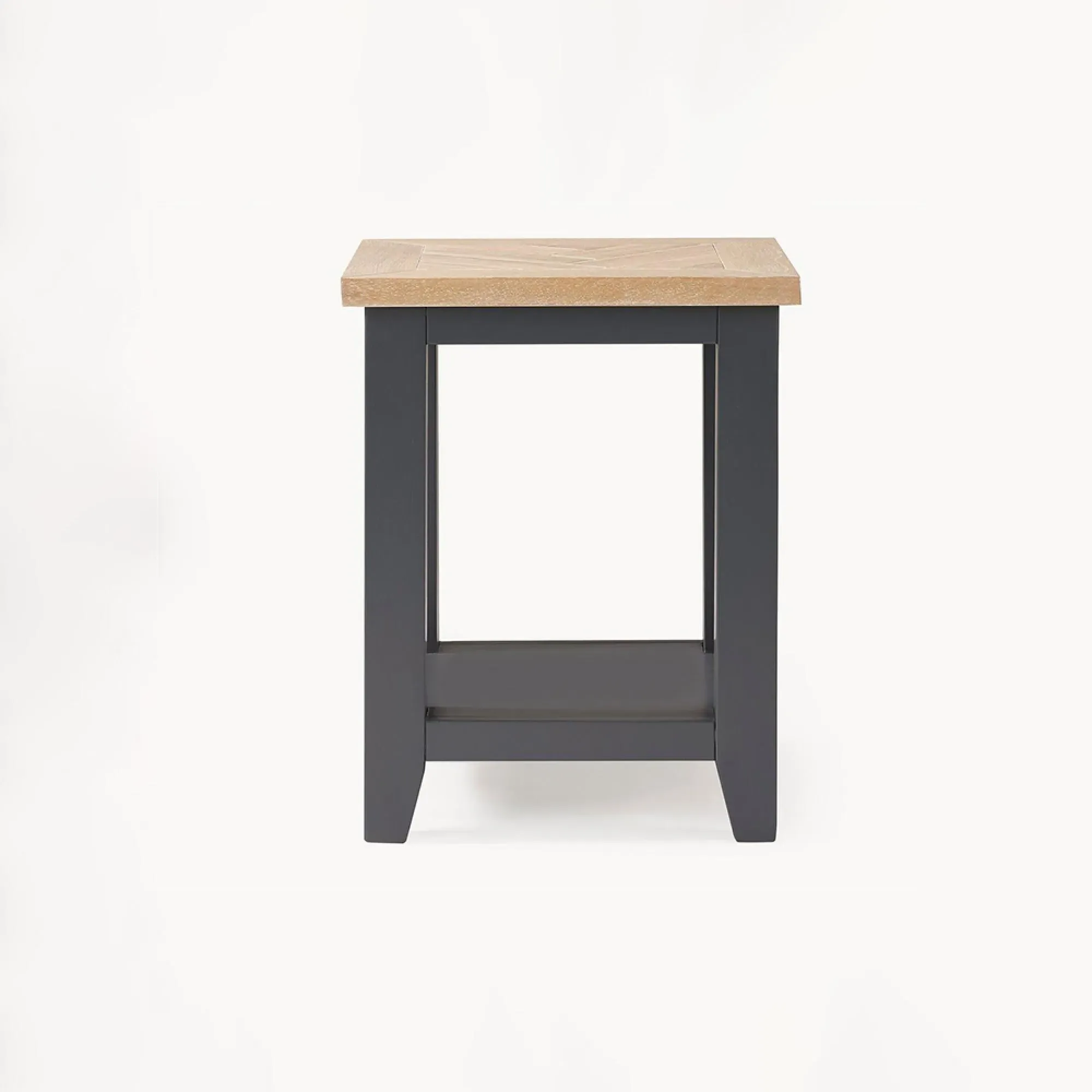 Bordeaux Lamp Table with Shelf - Dark Grey