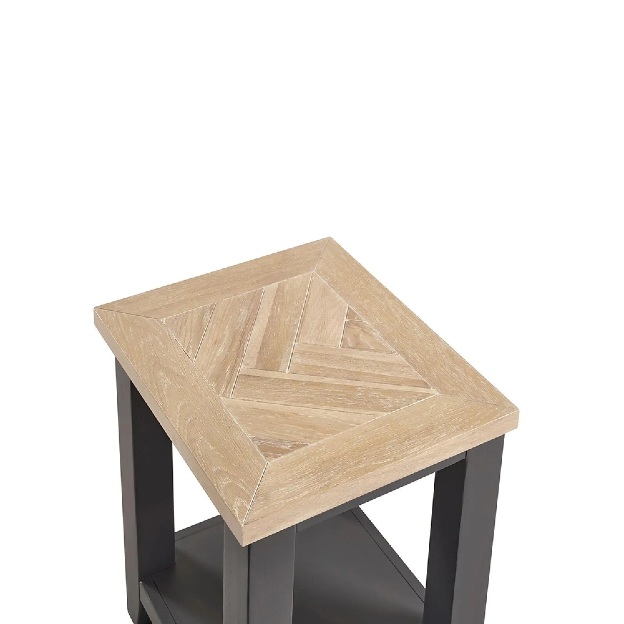 Bordeaux Lamp Table with Shelf - Dark Grey