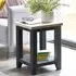Bordeaux Lamp Table with Shelf - Dark Grey
