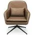 Bowery Swivel Chair - Brown, Faux Leather
