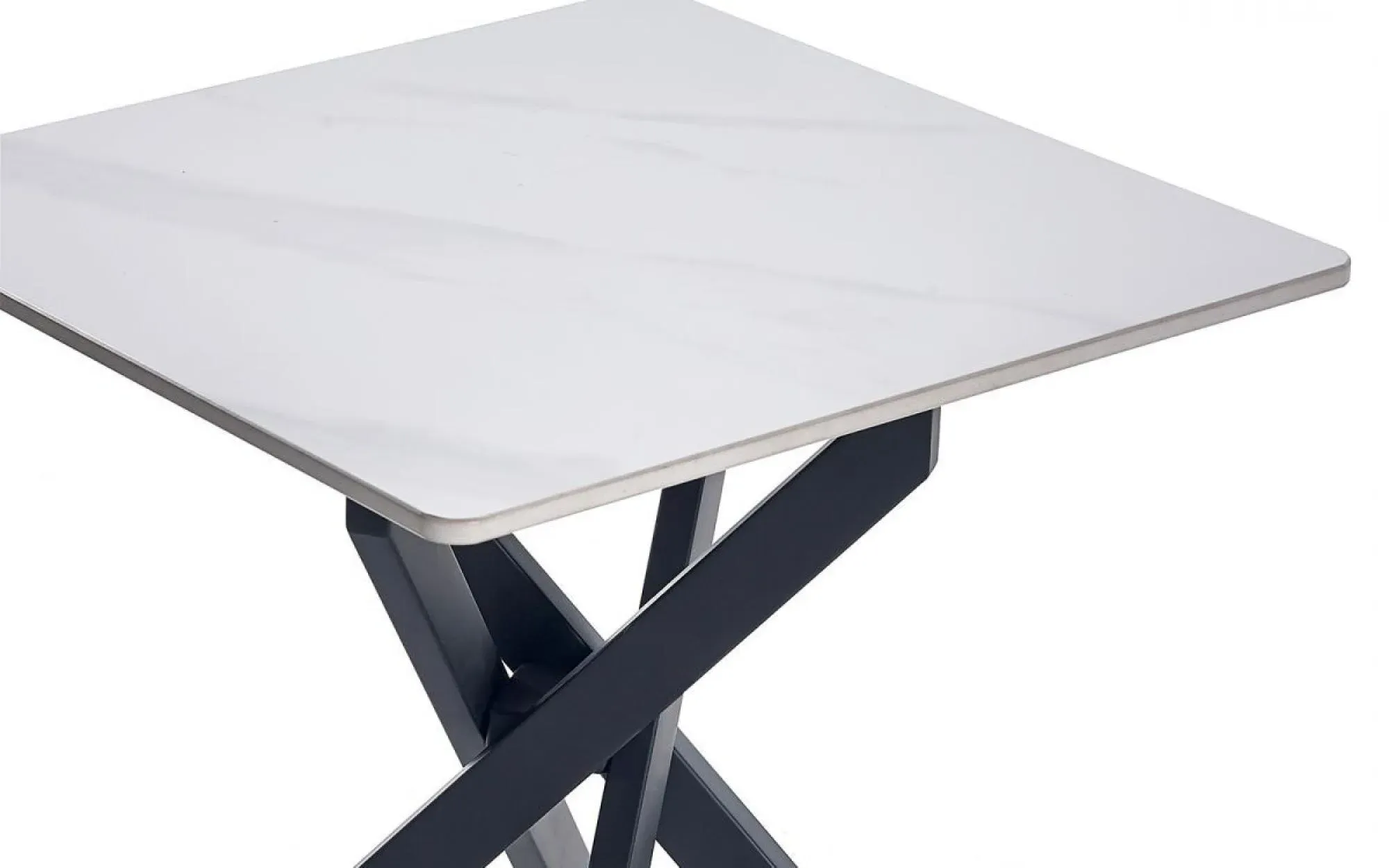 Bradley Square Lamp Table - White, Ceramic