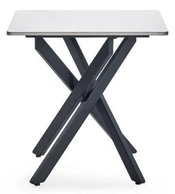 Bradley Square Lamp Table - White, Ceramic image