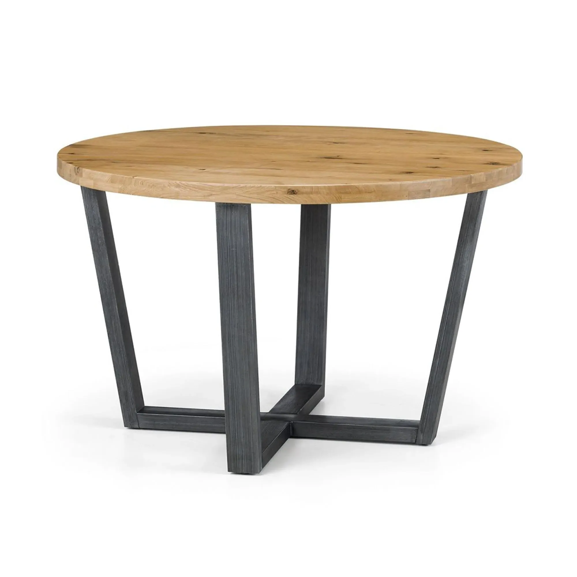 Brooklyn 4-Seater Round Dining Set with Monroe Chairs - Oak