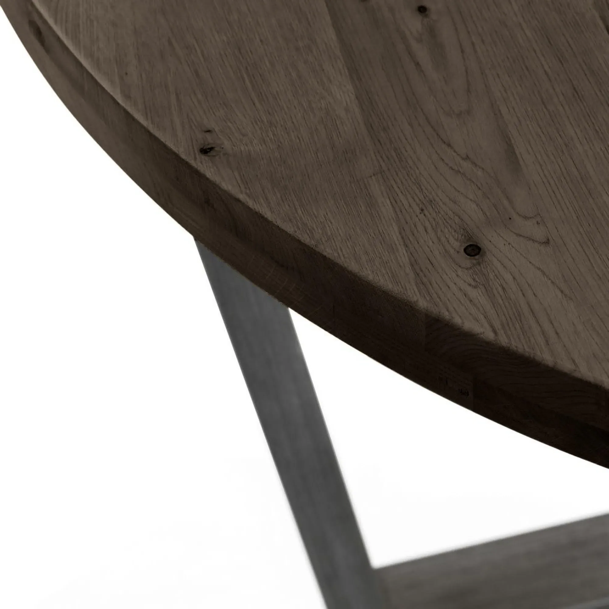 Brooklyn 4-Seater Round Dining Table - Dark Oak