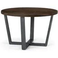 Brooklyn 4-Seater Round Dining Table - Dark Oak