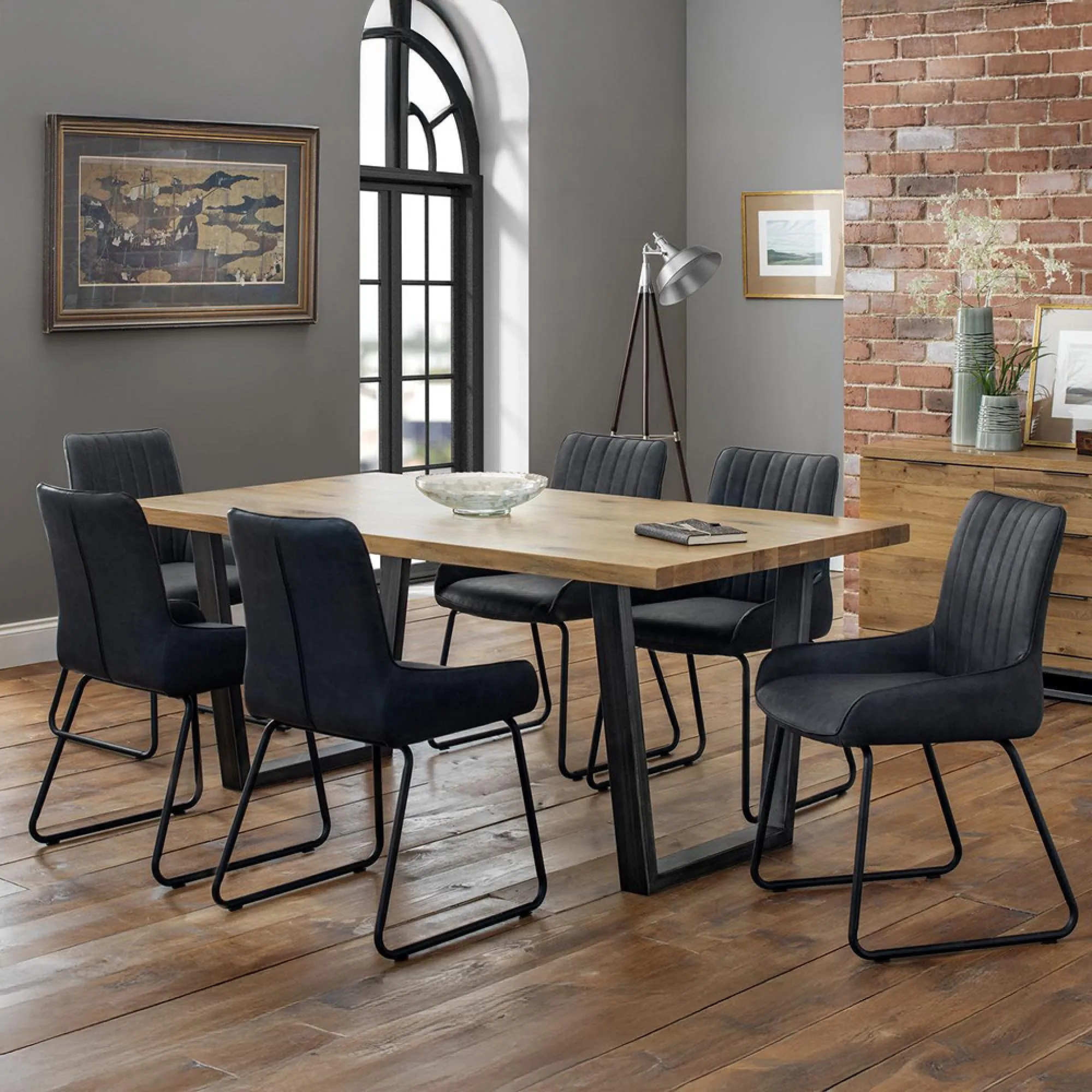 Brooklyn 6-Seater Dining Table - Rustic Oak