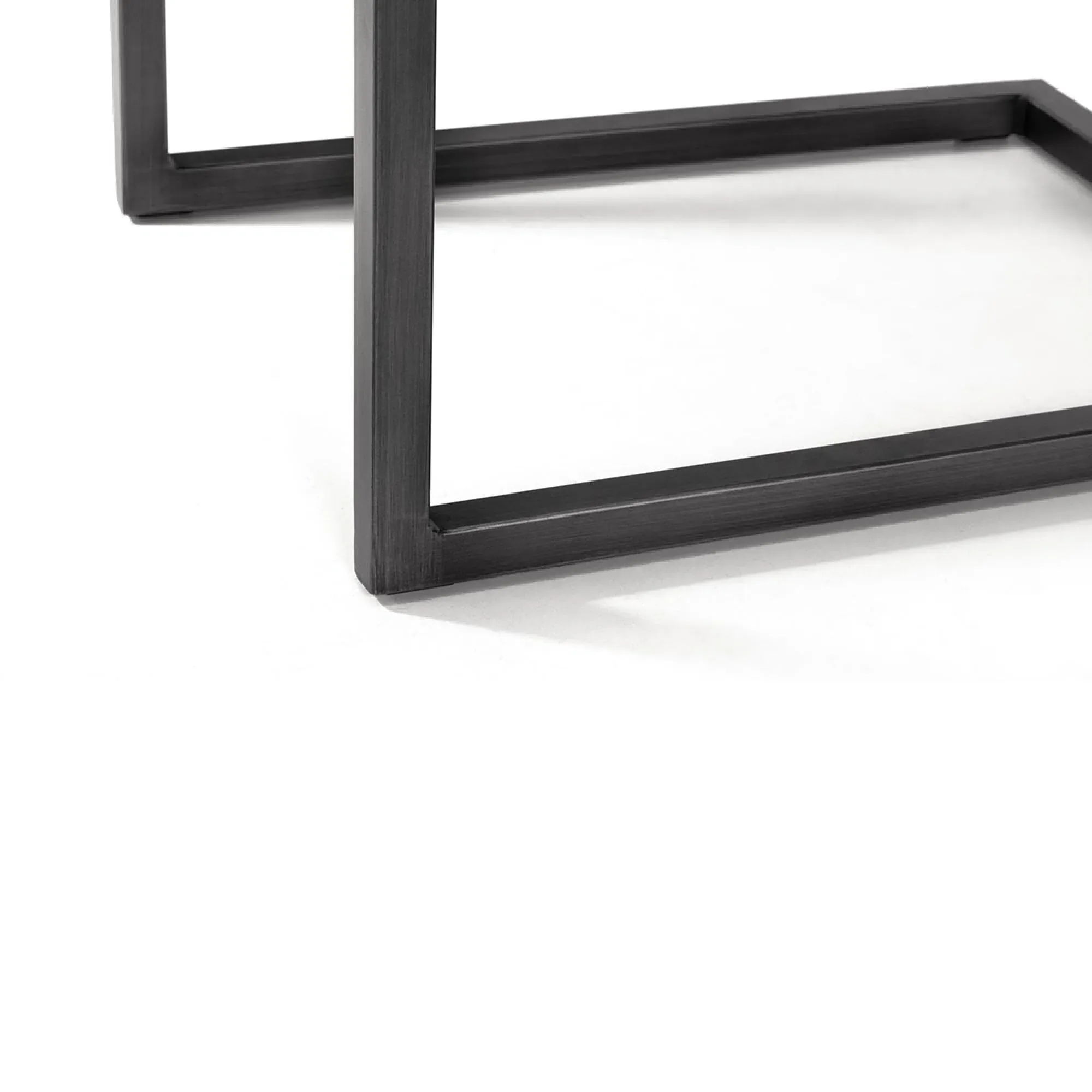 Brooklyn Cantilever Dining Chair Set of 2 - Brown, Faux Leather