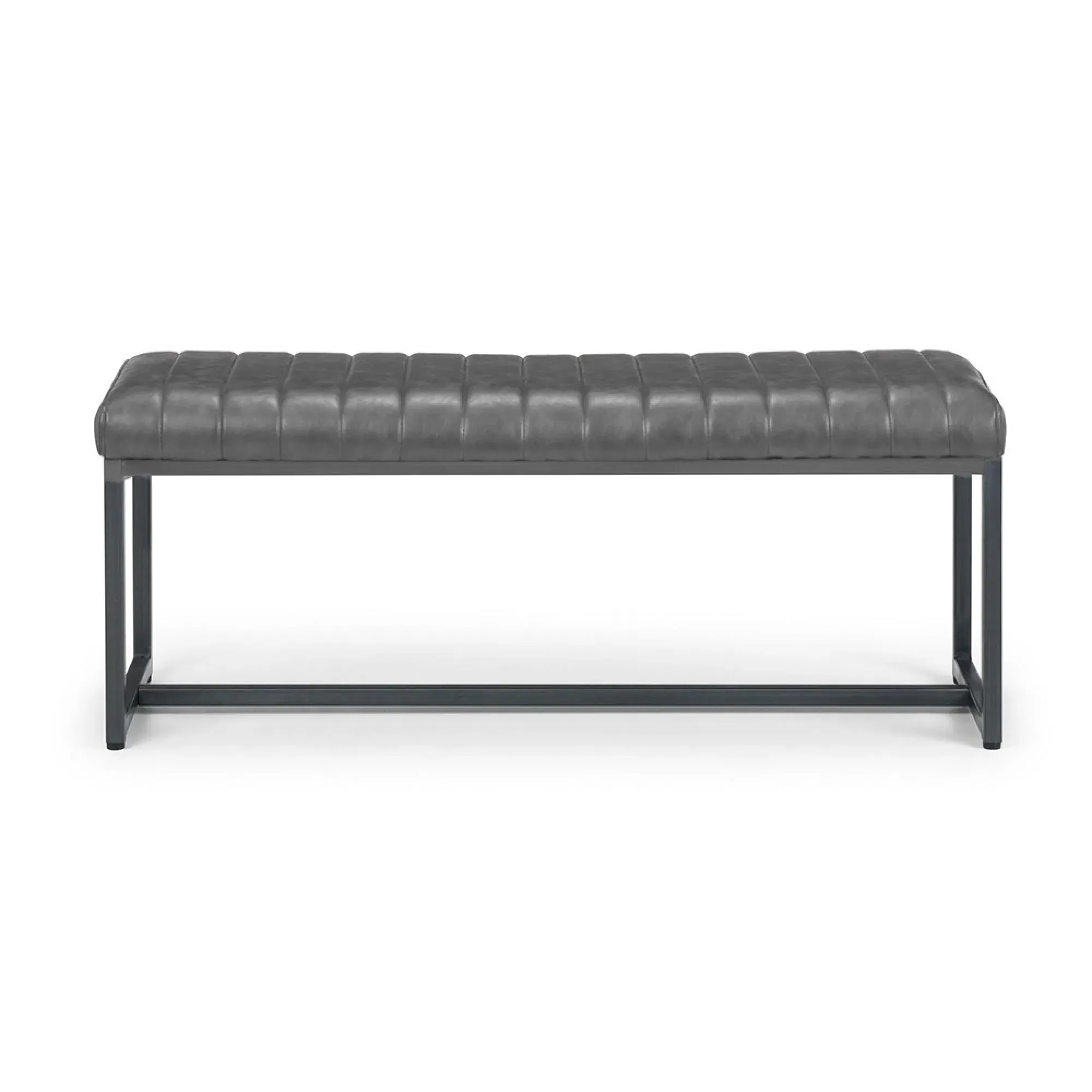 Brooklyn Dining Bench - Charcoal, Faux Leather