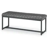 Brooklyn Dining Bench - Charcoal, Faux Leather