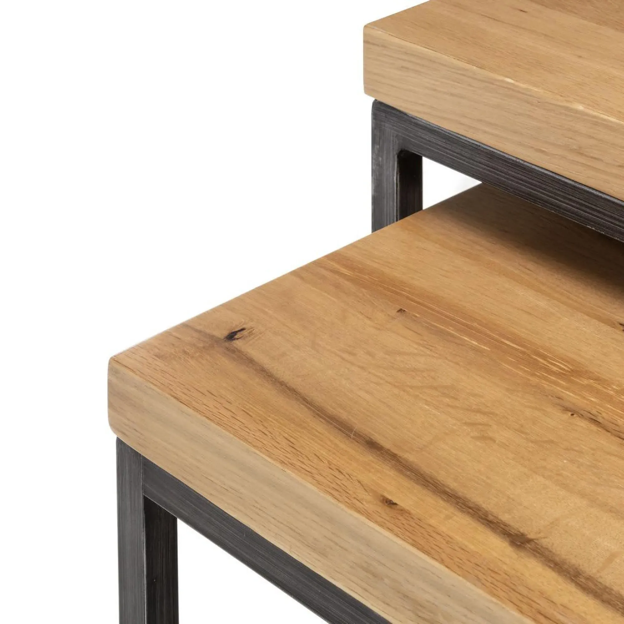Brooklyn Nest of 2 Tables - Rustic Oak