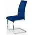 Calabria Cantilever Dining Chair Set of 4 - Blue, Velvet