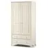 Cameo 2 Door 3 Drawer Double Wardrobe - White, Pine