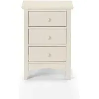 Cameo 3 Drawer Bedside Cabinet - White, Pine