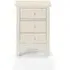 Cameo 3 Drawer Bedside Cabinet - White, Pine
