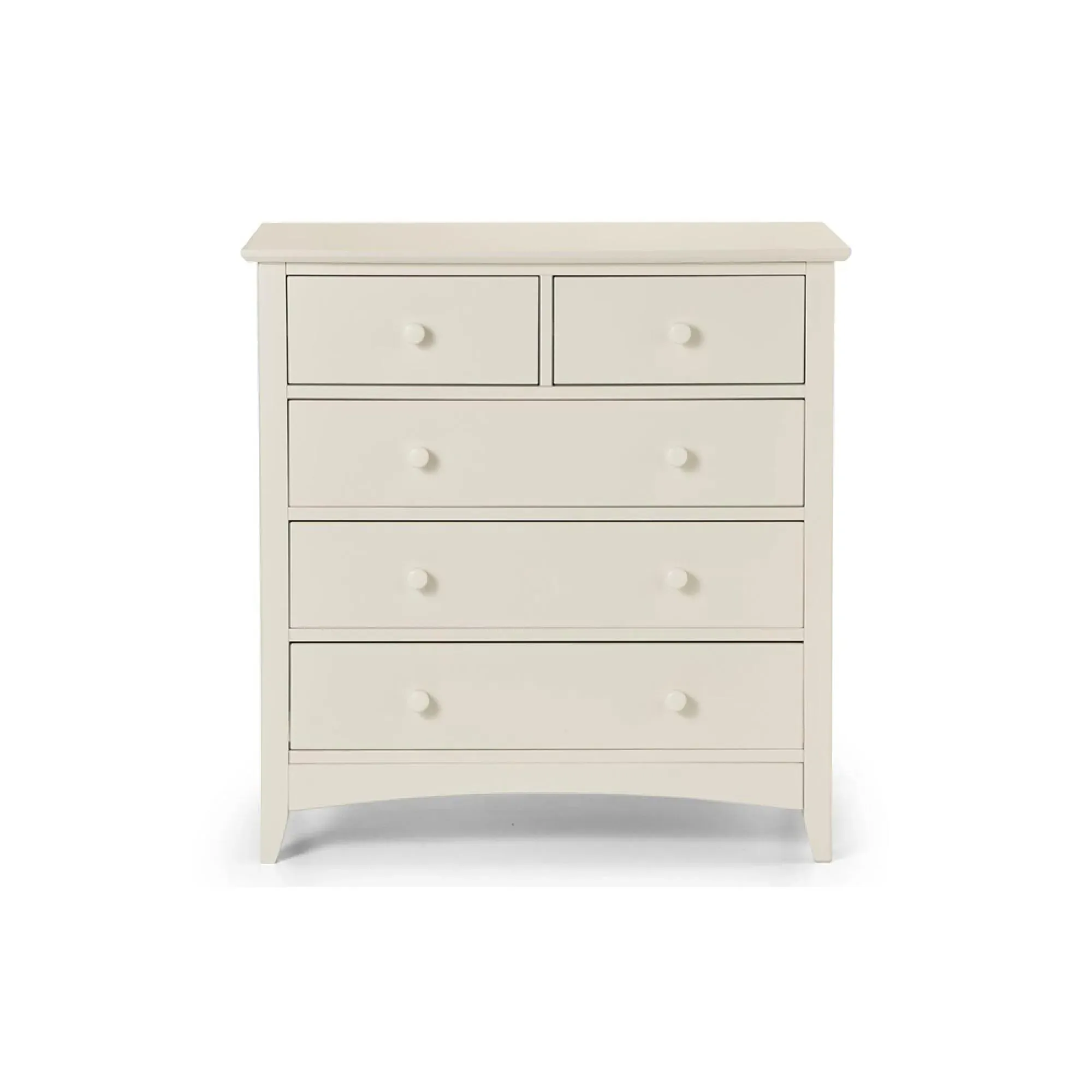 Cameo 3+2 Drawer Chest - White, Pine