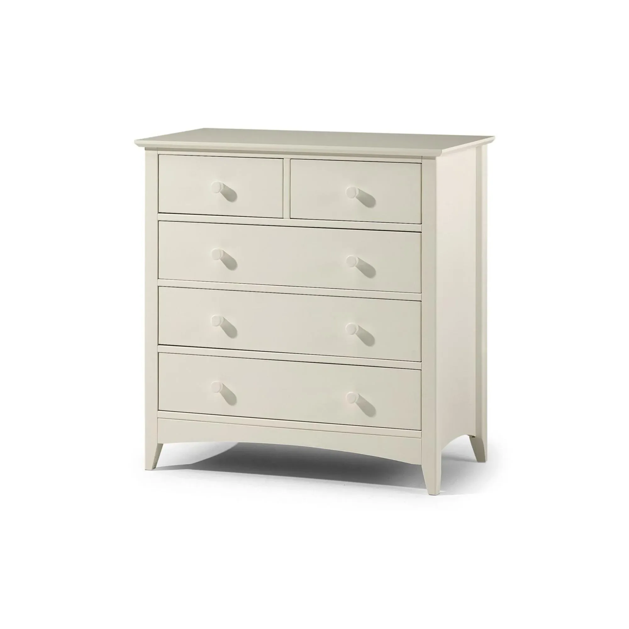 Cameo 3+2 Drawer Chest - White, Pine
