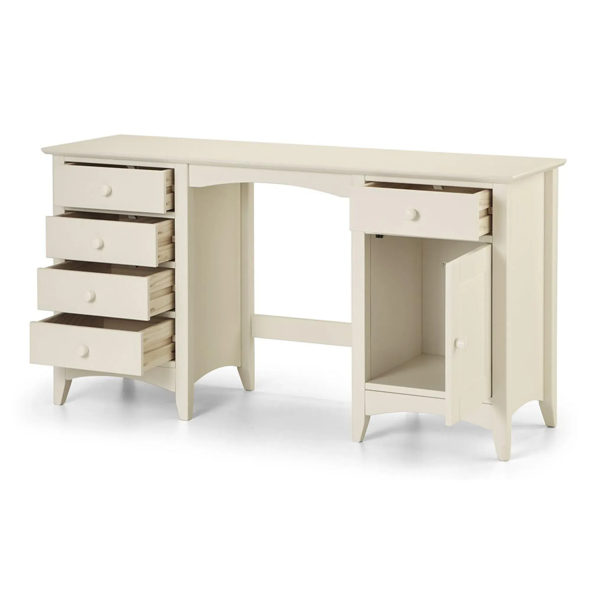 Cameo Dressing Table with Door - White, Pine