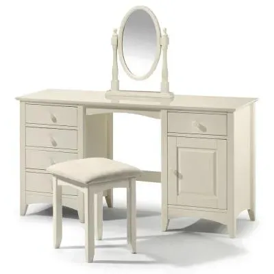 Cameo Dressing Table with Door - White, Pine image
