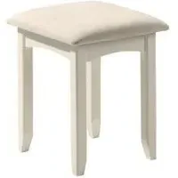 Cameo Padded Dressing Stool - White