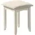 Cameo Padded Dressing Stool - White