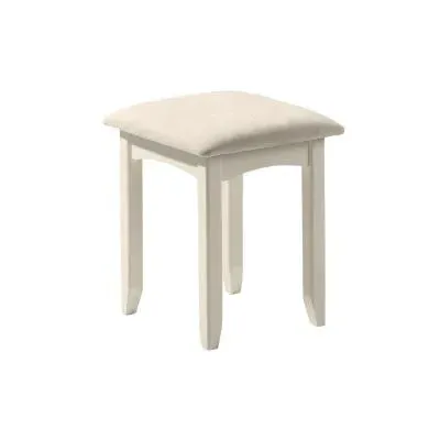 Cameo Padded Dressing Stool - White image