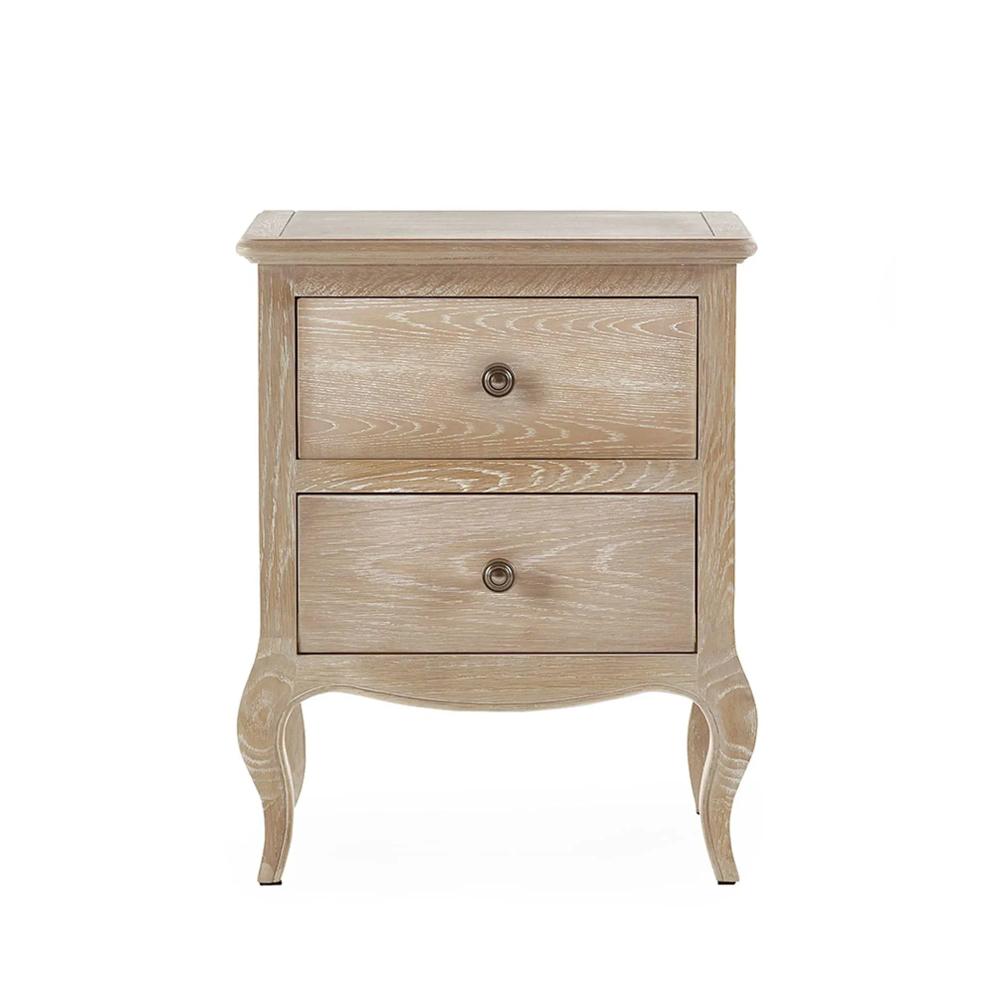 Camille 2 Drawer Bedside Cabinet - Limed Oak