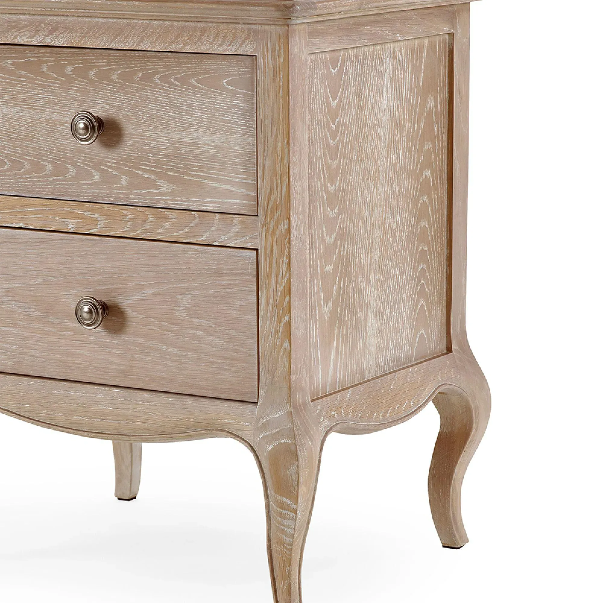 Camille 2 Drawer Bedside Cabinet - Limed Oak