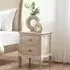 Camille 2 Drawer Bedside Cabinet - Limed Oak