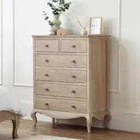 Camille 4+2 Drawer Chest - Limed Oak