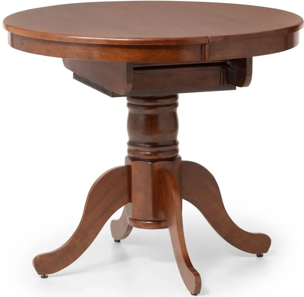Canterbury Round Extending Dining Set with 4 Chairs - Mahogany