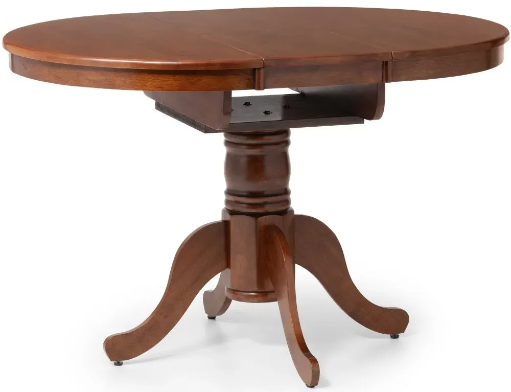Canterbury Round Extending Dining Set with 4 Chairs - Mahogany