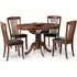 Canterbury Round Extending Dining Set with 4 Chairs - Mahogany