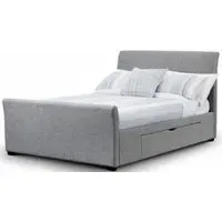 Capri Storage Bed - Light Grey, Fabric